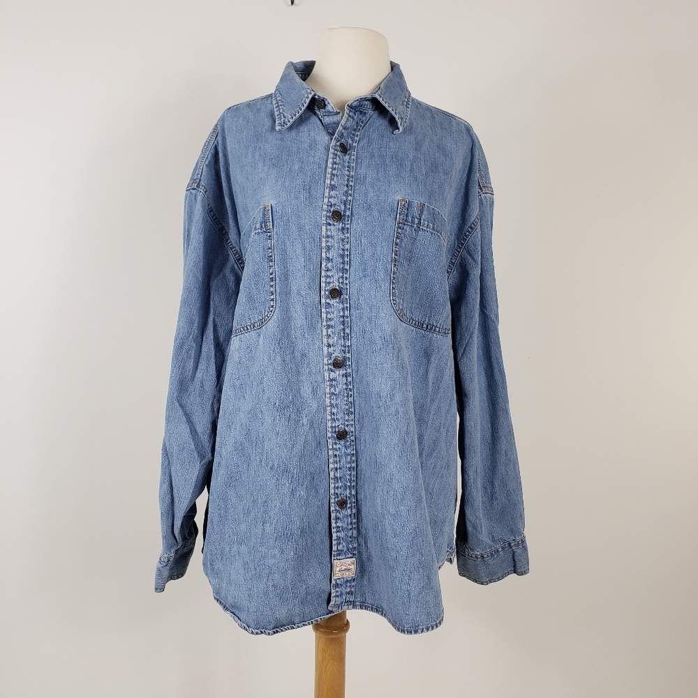 Levi Strauss Signature Denim Button Down Shirt 2XL